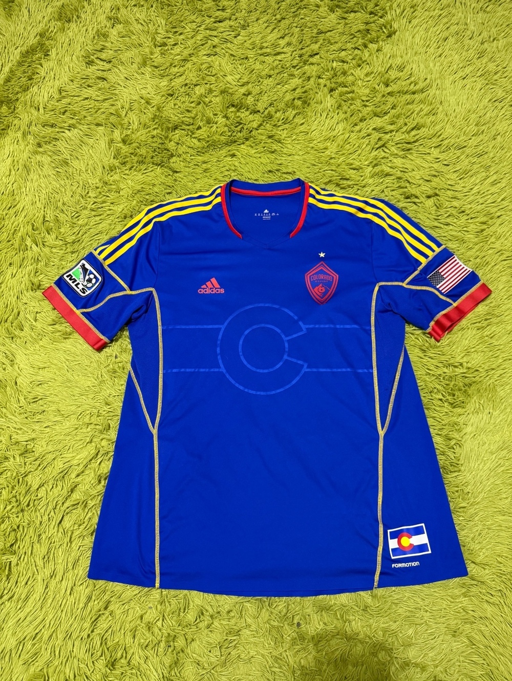 Authentic Adidas Colorado Rapids 2013-14 Away Soccer Jersey Mens Size 2XL